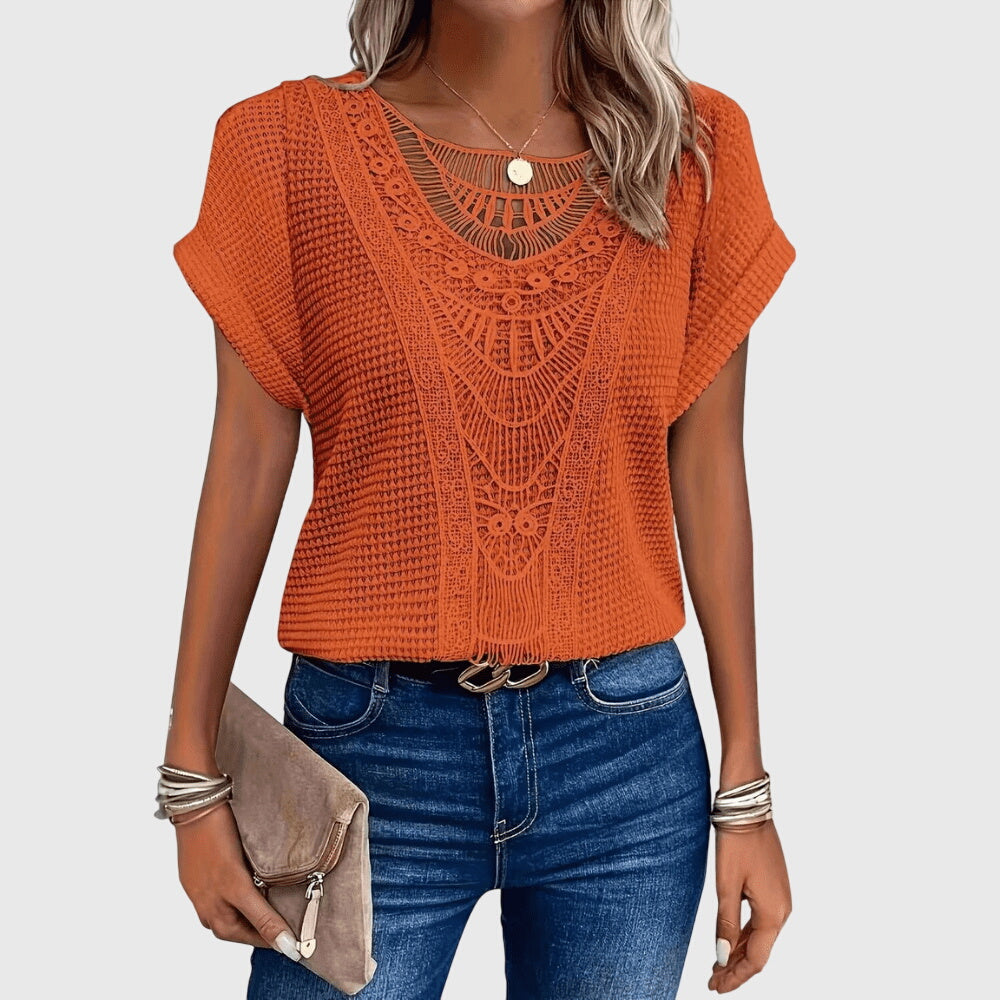Women's Blouse lace trim