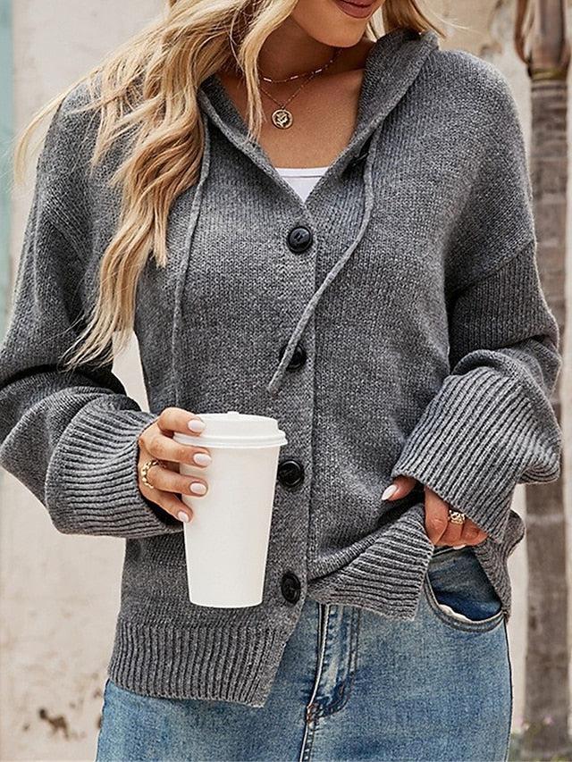 Felpa con cappuccio da donna a tinta unita