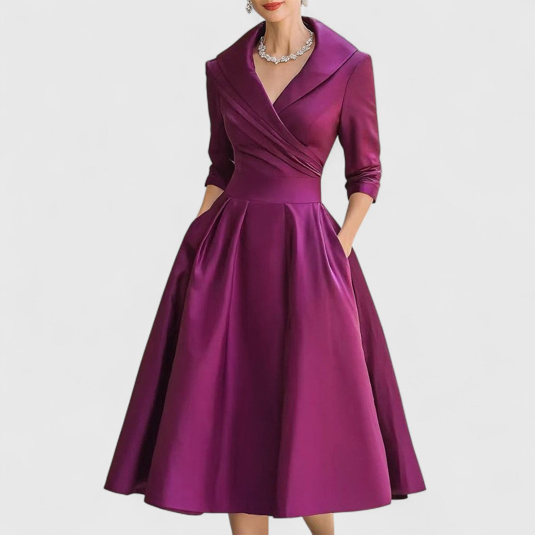 Women's Midi Dress V-neck