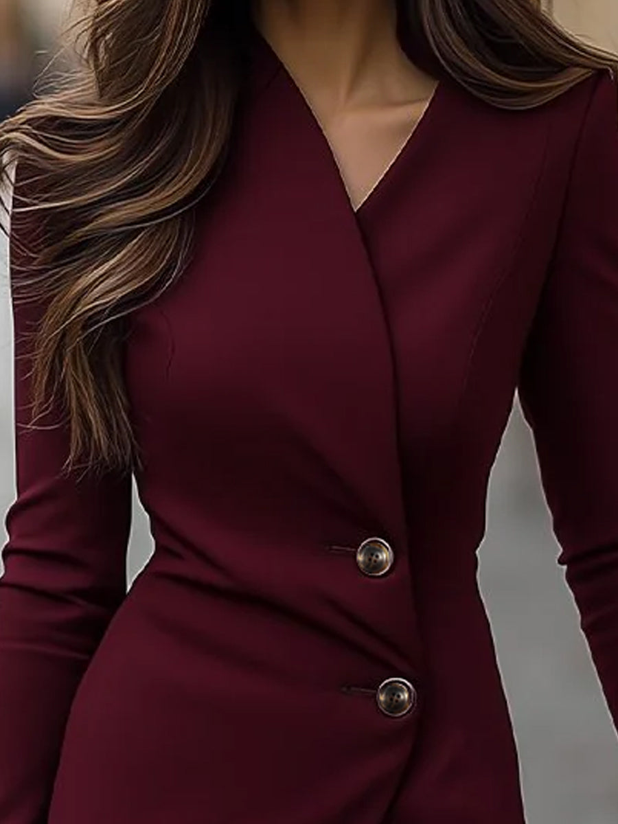 Women's Midi Dress wrap front