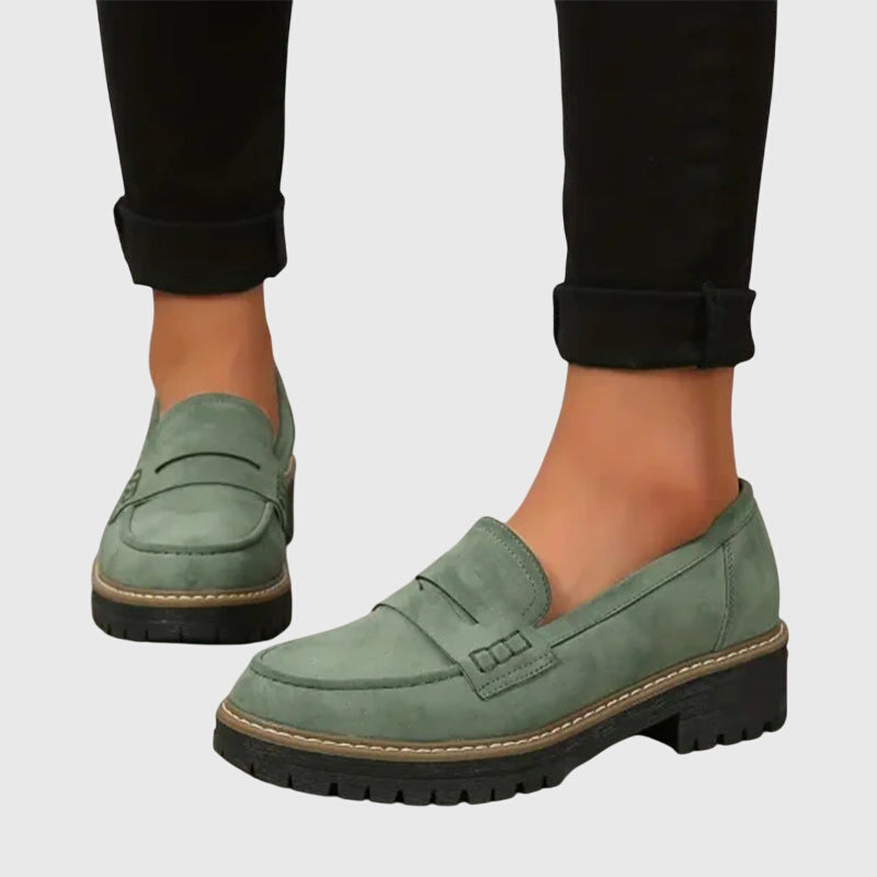 Mocasines de ante para mujer