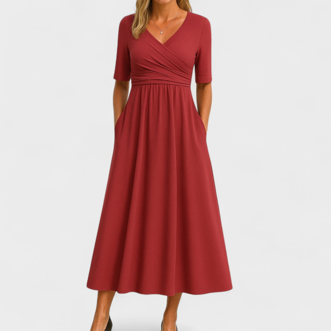 Vestido midi de mujer corte en línea A