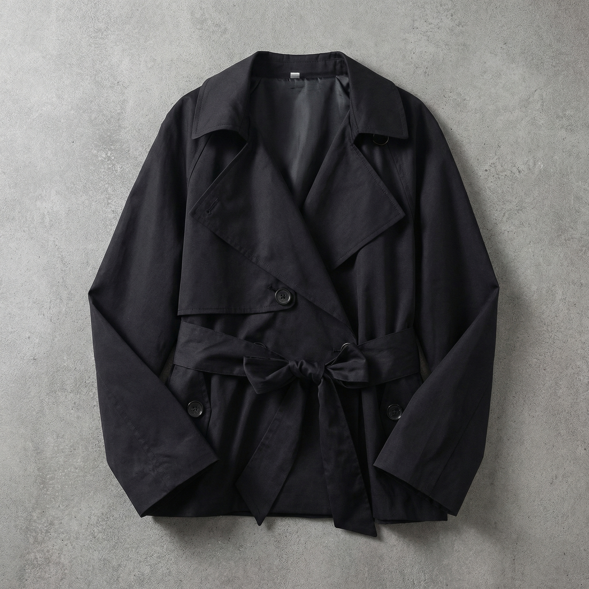 Gabardina de algodón para mujer, corte entallado inspirado en el estilo británico