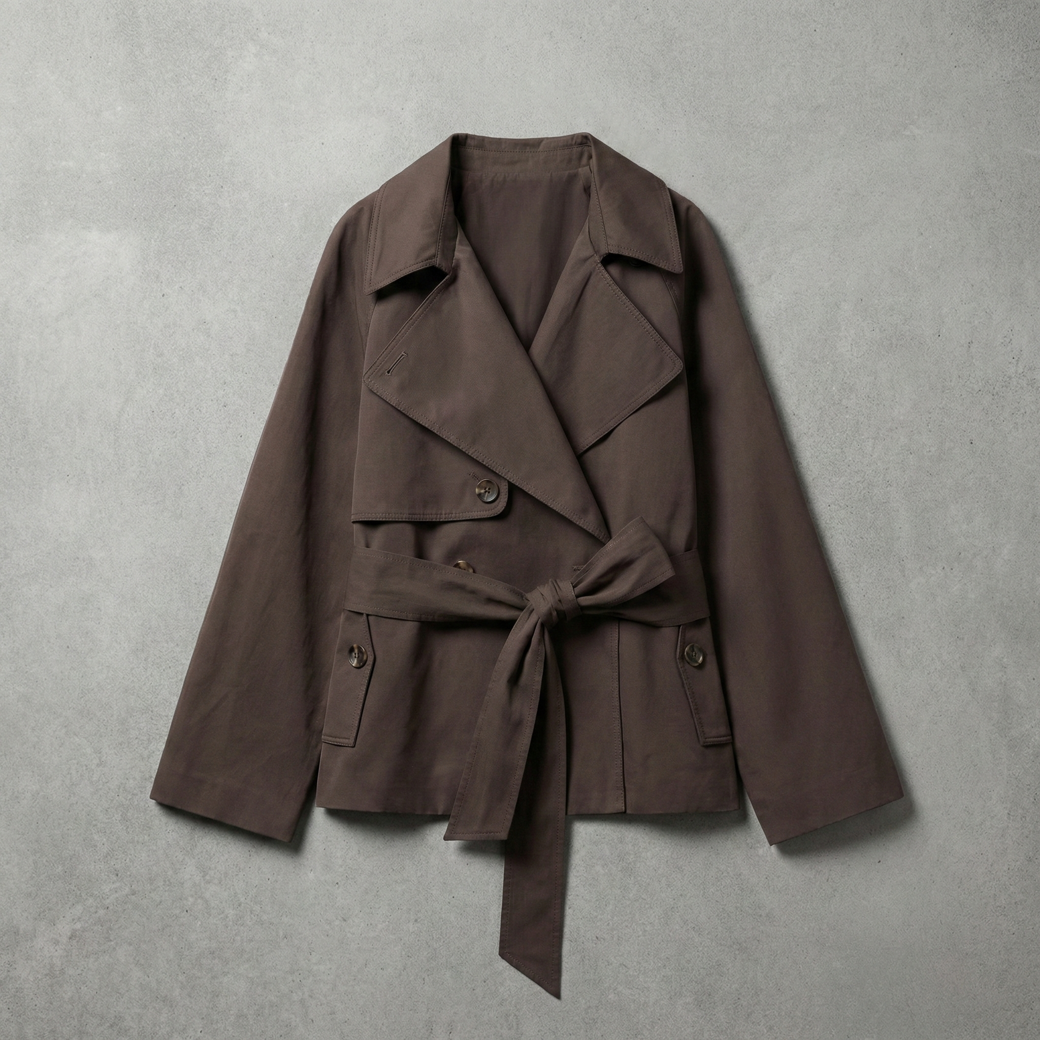 Gabardina de algodón para mujer, corte entallado inspirado en el estilo británico