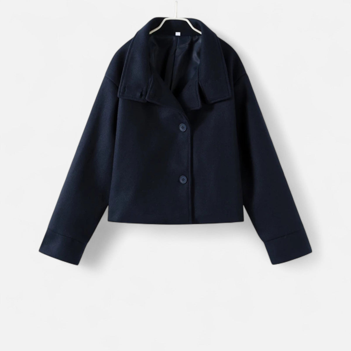 Women's Short Coat with High Collar