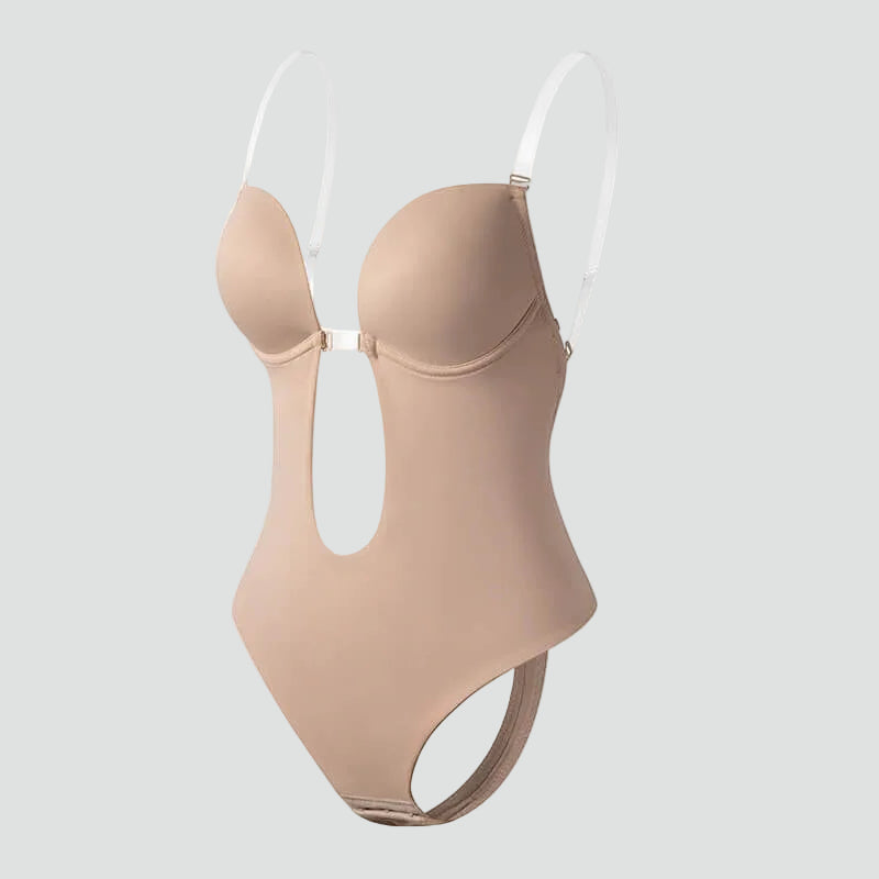 Body moldeador para mujer con escote pronunciado en V