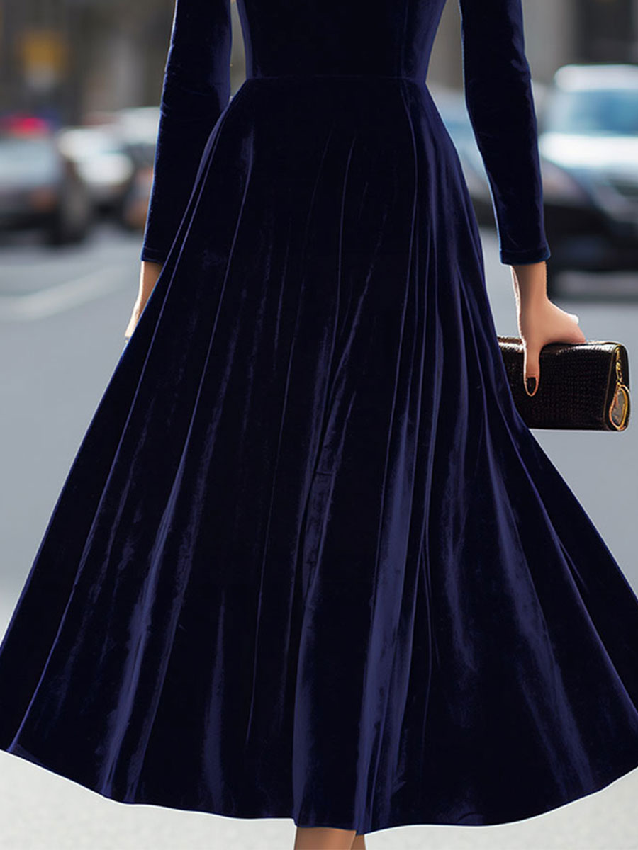 Women's Midi Dress Velvet