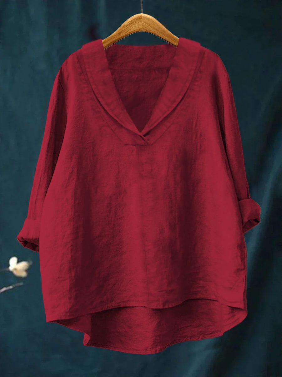 Blusa de mujer con escote en V