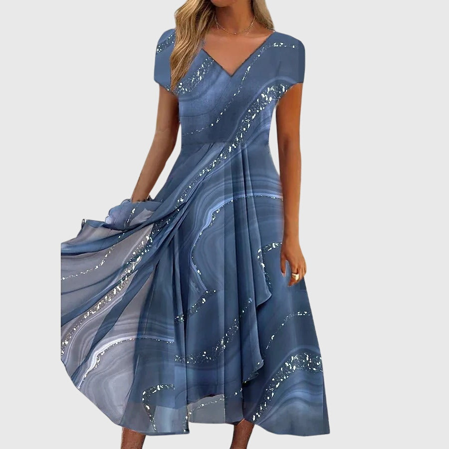 Women's Midi Dress V-neck