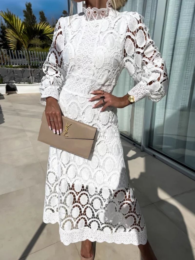 Women's Wedding Guest Dress lace trim