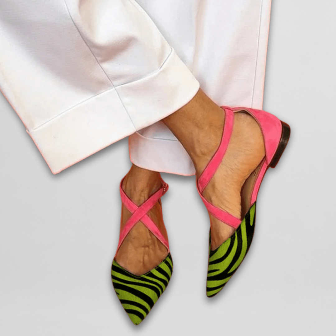Ballerine da donna in pelle