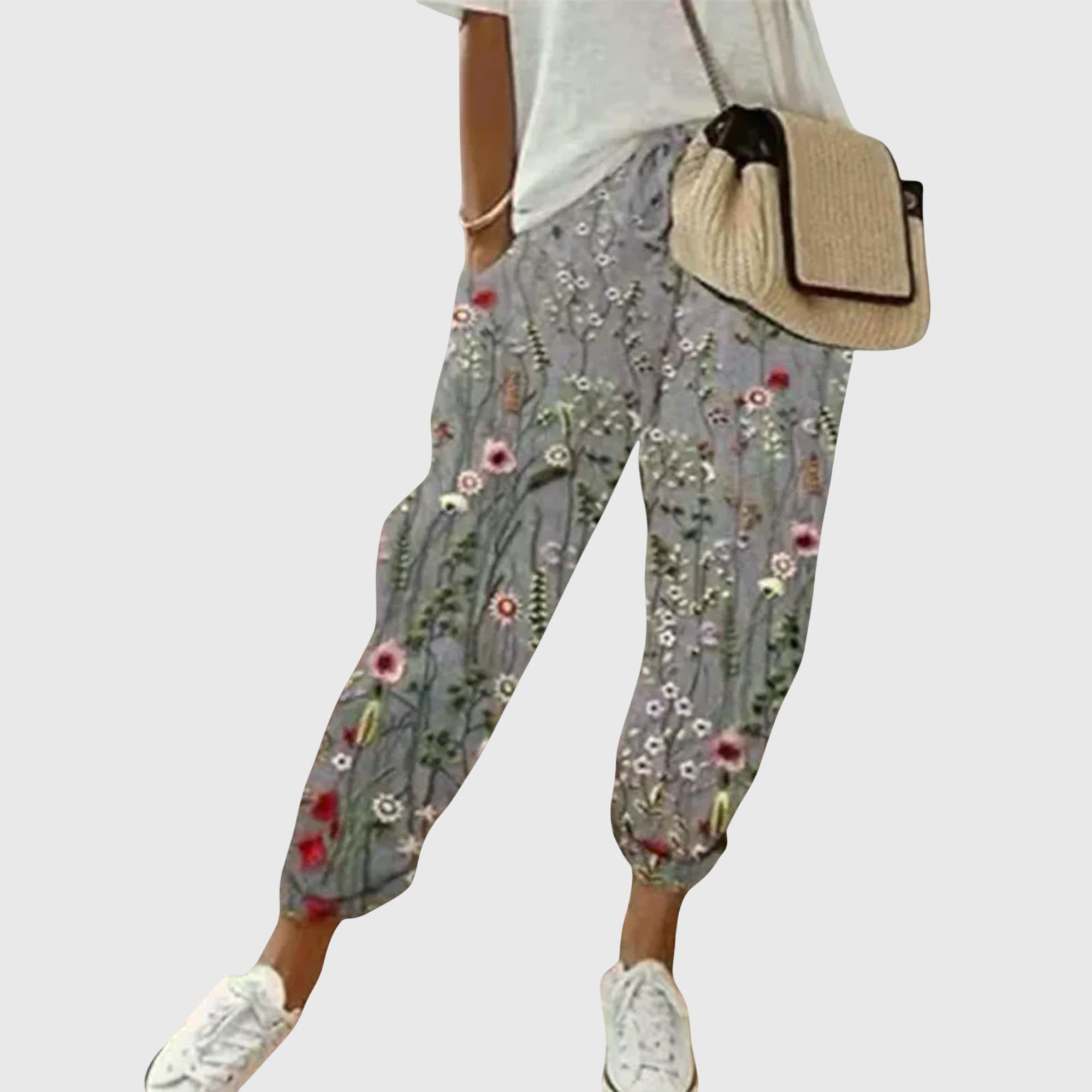 Pantaloni a gamba larga da donna in cotone