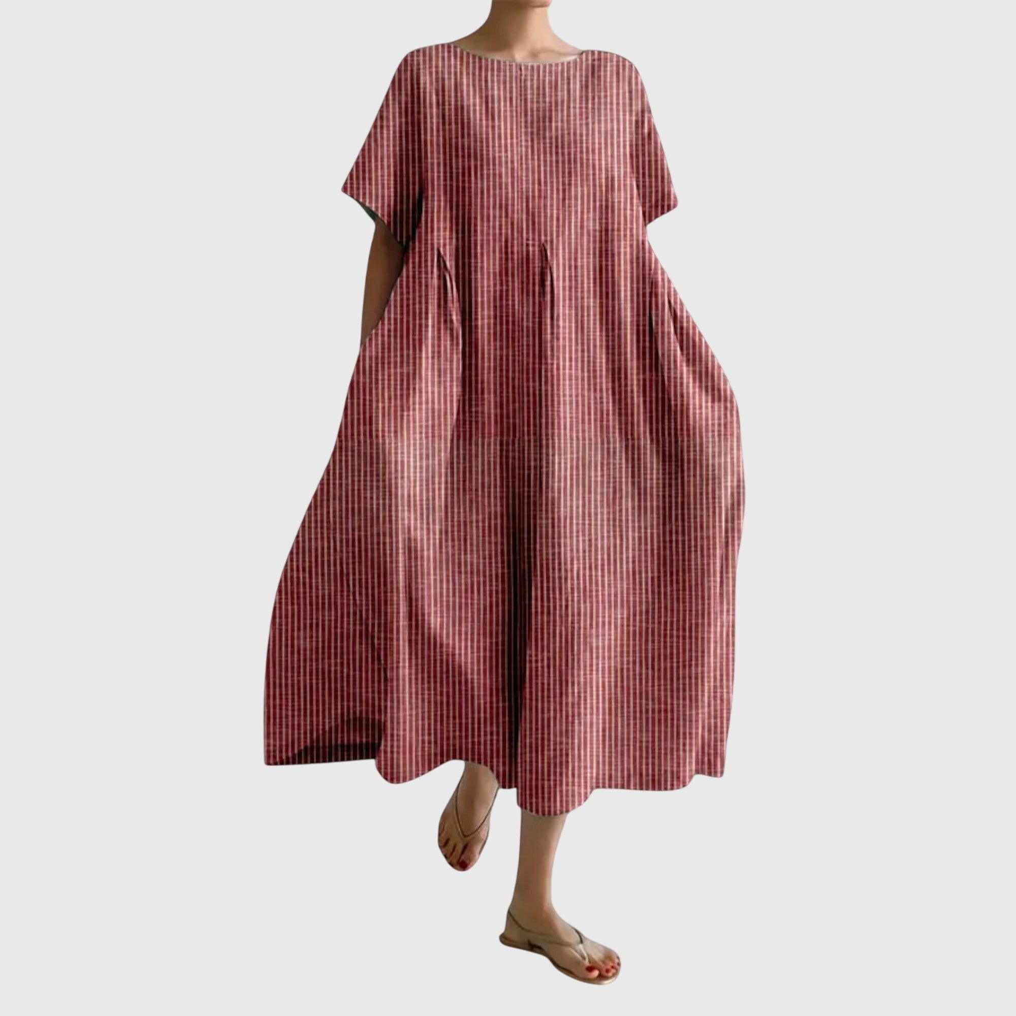 Women's Maxi Dress vertical stripe pattern