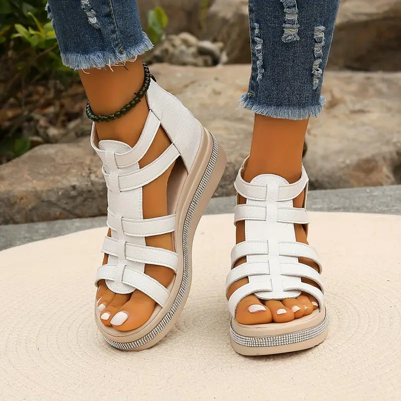 Sandalias gladiadoras para mujer con soporte ortopédico