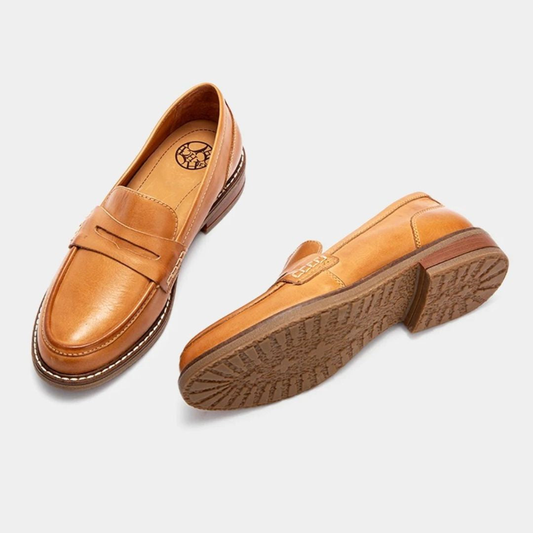 Women's Leather Loafers Orthopedic Smooth Cushioned Sole