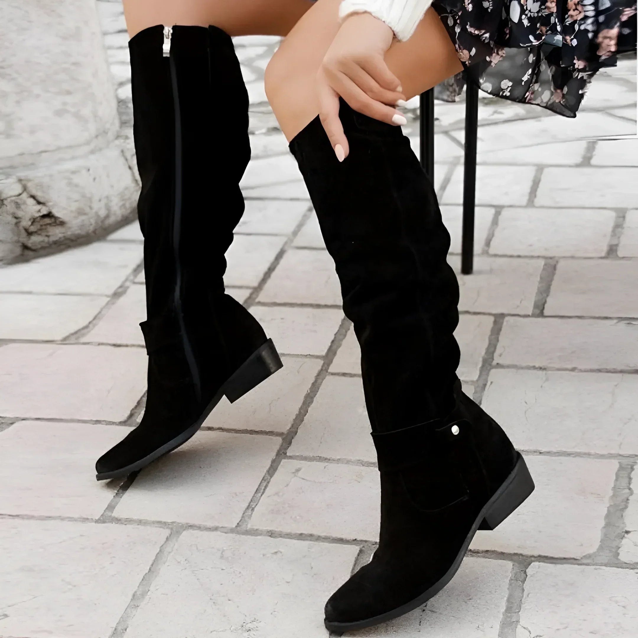 Robe en daim pour femme
