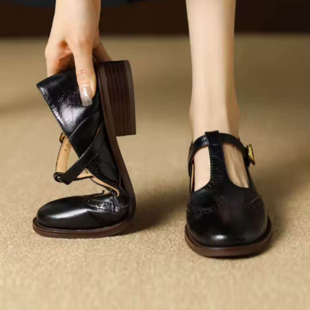 Chaussures Mary Jane pour femmes en cuir