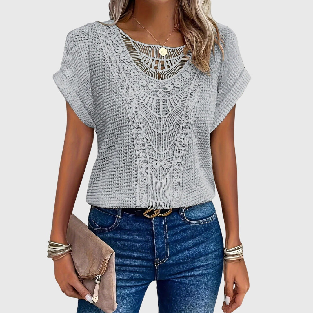 Women's Blouse lace trim