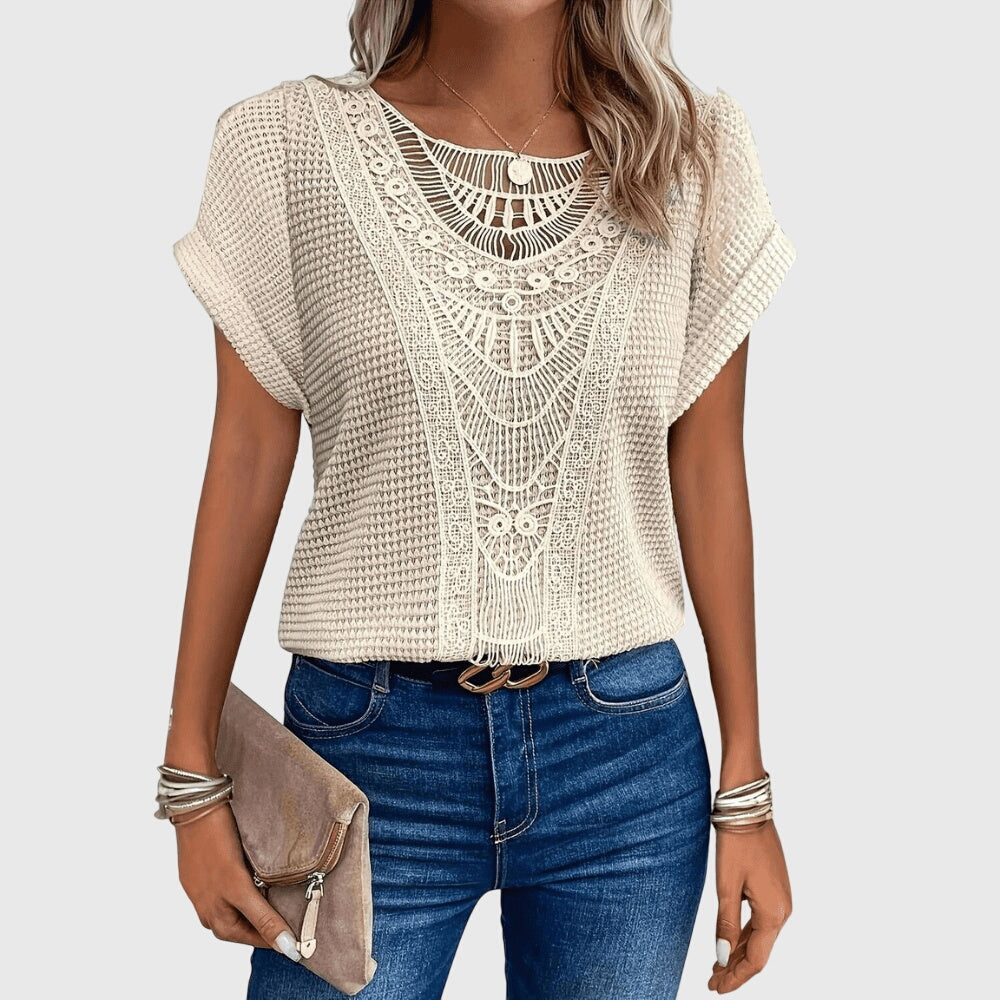 Women's Blouse lace trim