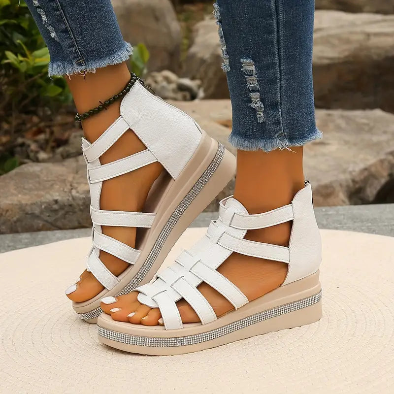 Sandalias gladiadoras para mujer con soporte ortopédico