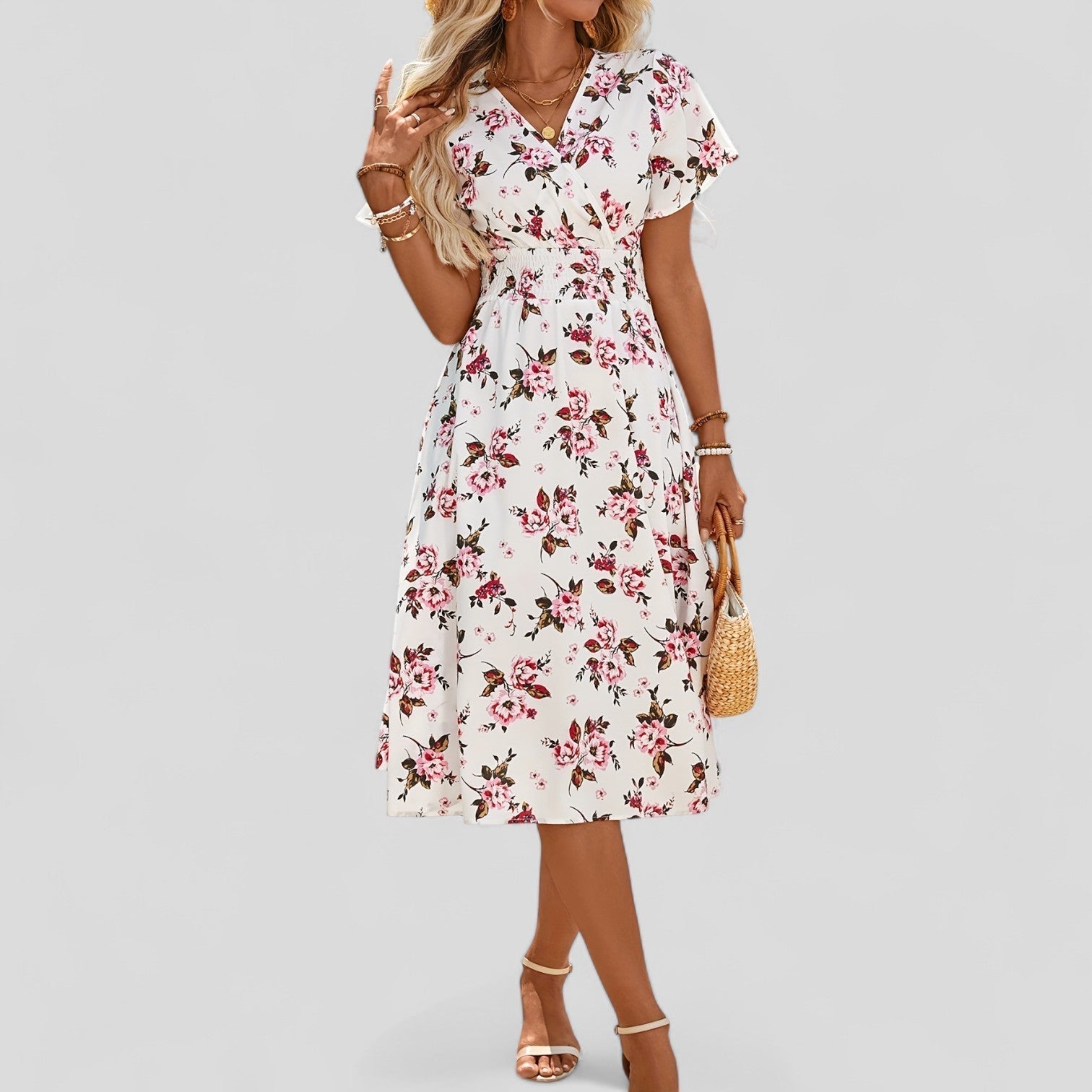 Women's Midi Dress V-neck