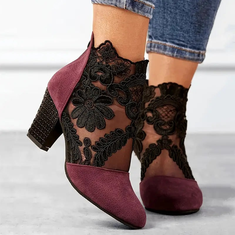 Tacones para mujer con encaje