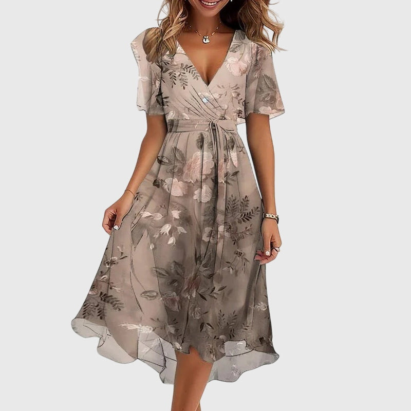 Women's Midi Dress V-neck
