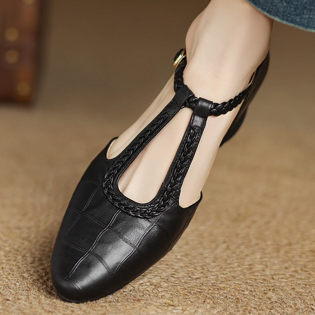 Chaussures Mary Jane pour femmes en cuir
