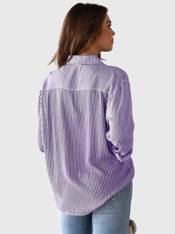Women's Blouse vertical stripe pattern