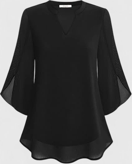 Blusa vaquera para mujer con escote en V