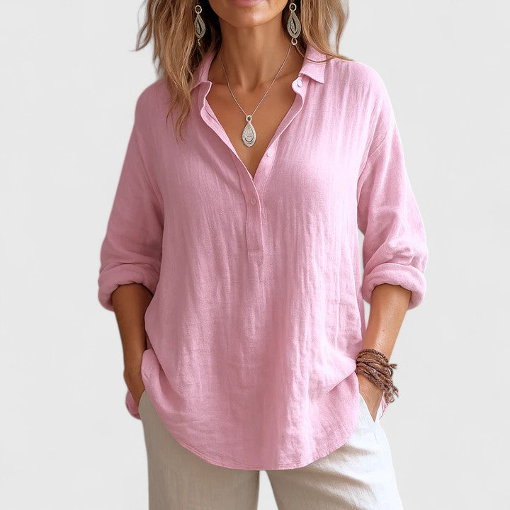 Blusa de lino para mujer