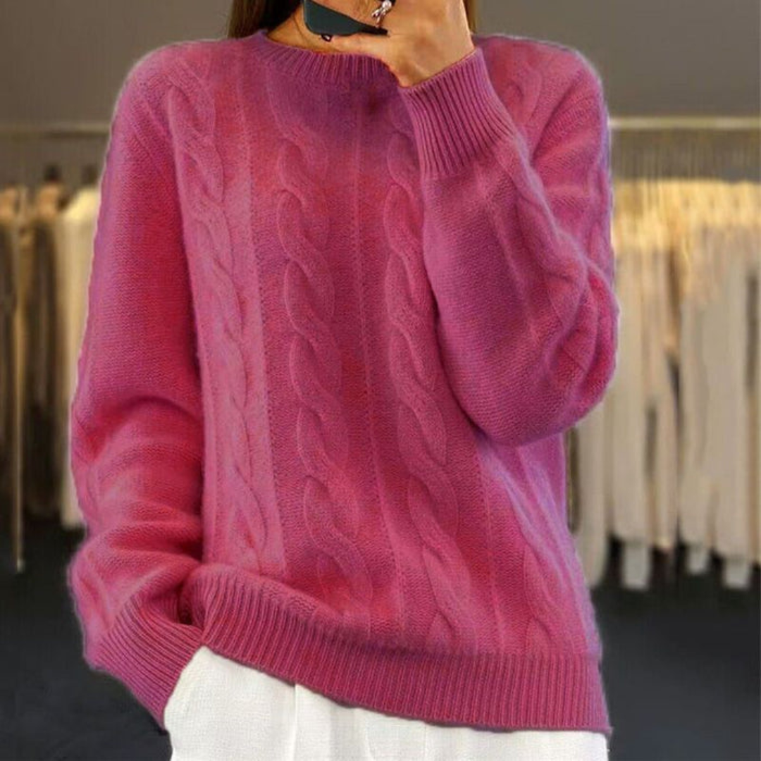 Women's Knit Sweater Refined Texture Sophisticated Cut