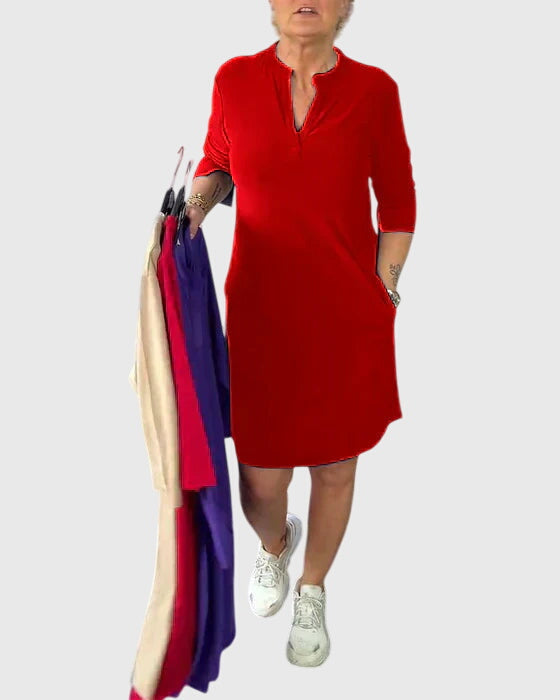 Women's Dress V-neck
