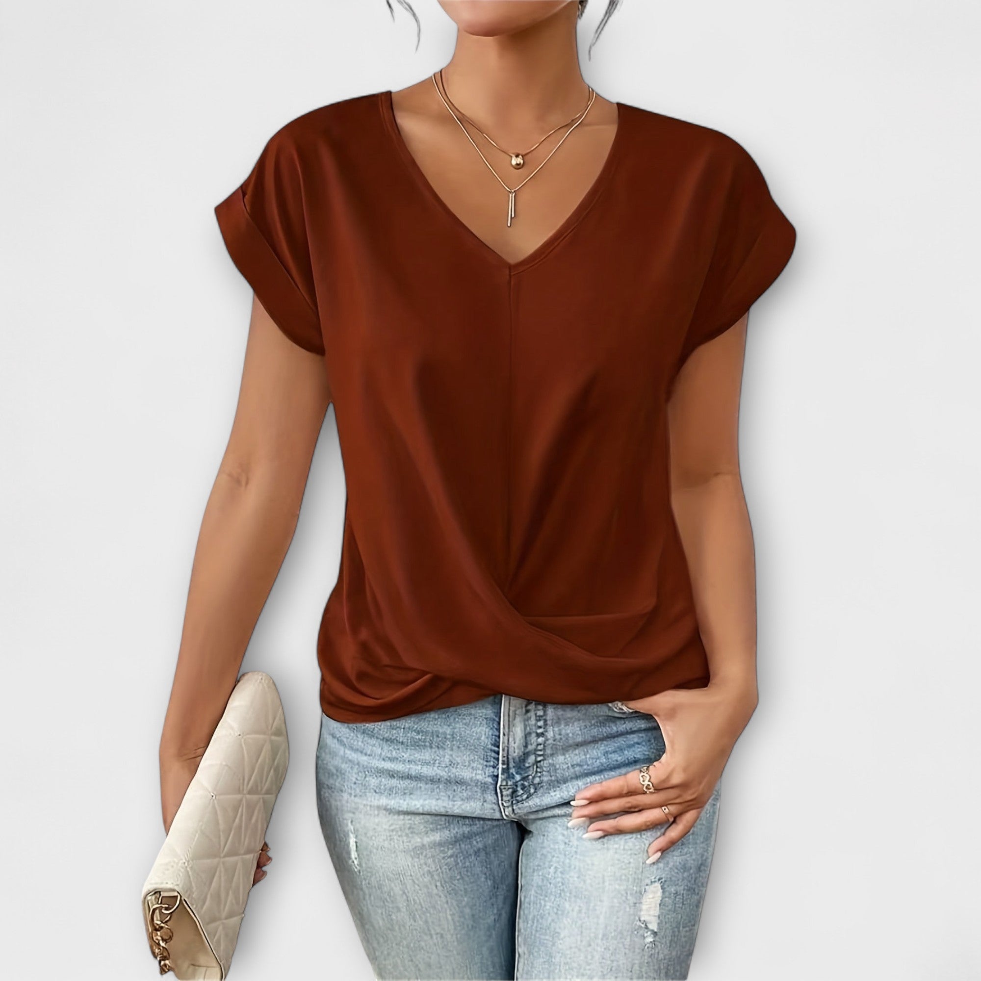 Robe femme col en V
