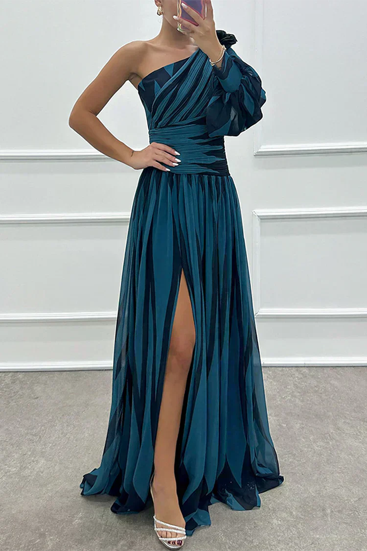 Women's Maxi Dress vertical stripe pattern