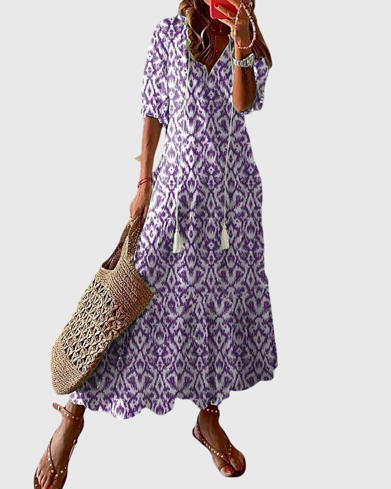 Women's Summer Dress V-neck