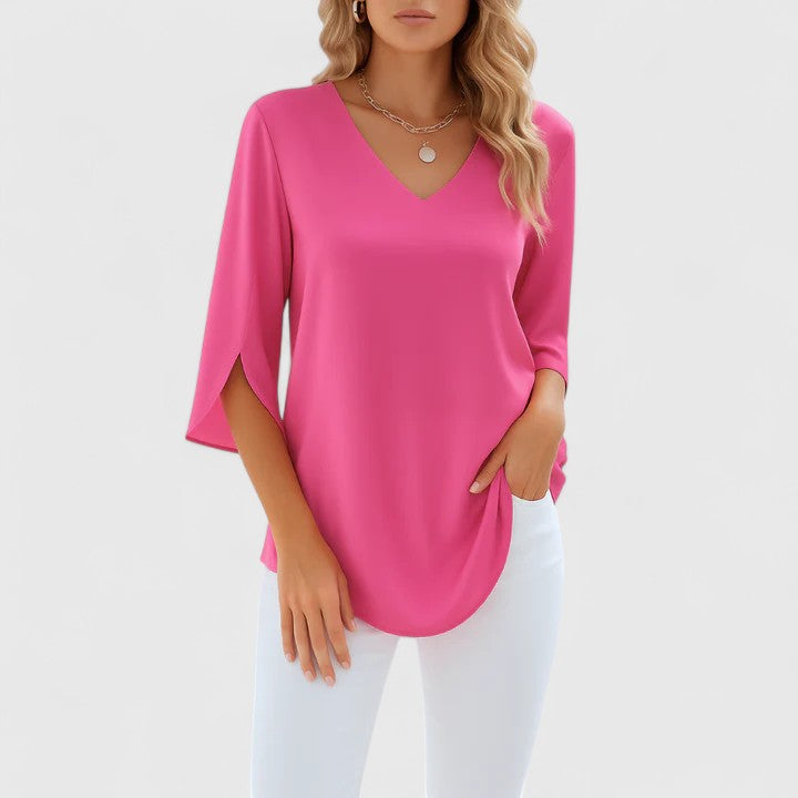 Blusa de mujer con escote en V