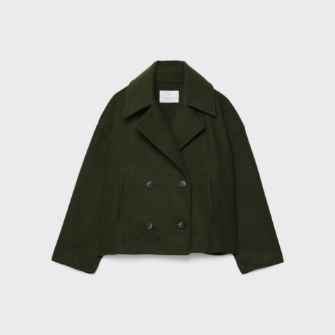 Women's Short Double-Breasted Coat Tailored Silhouette