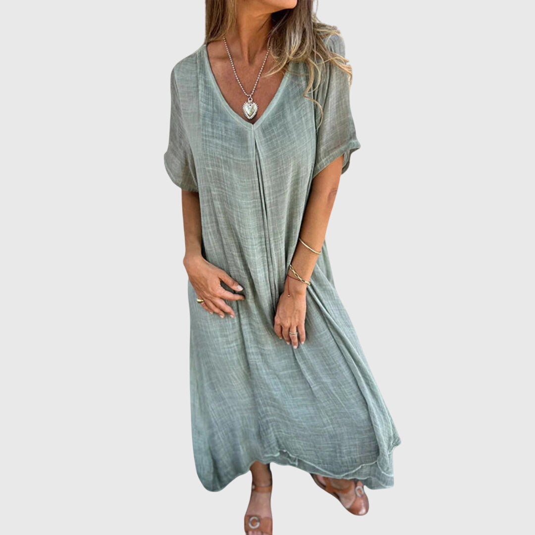 Women's Midi Dress V-neck