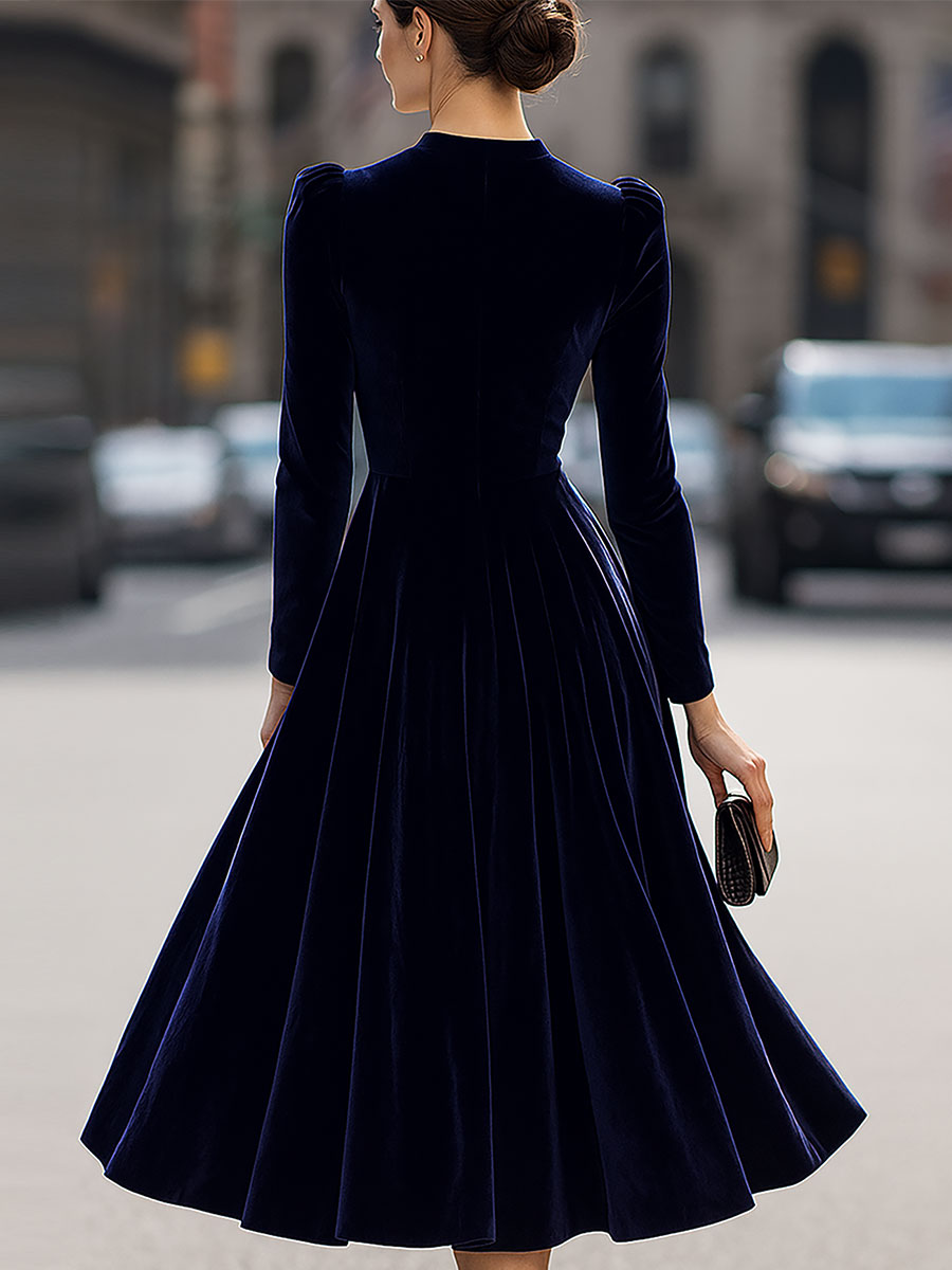 Women's Midi Dress Velvet