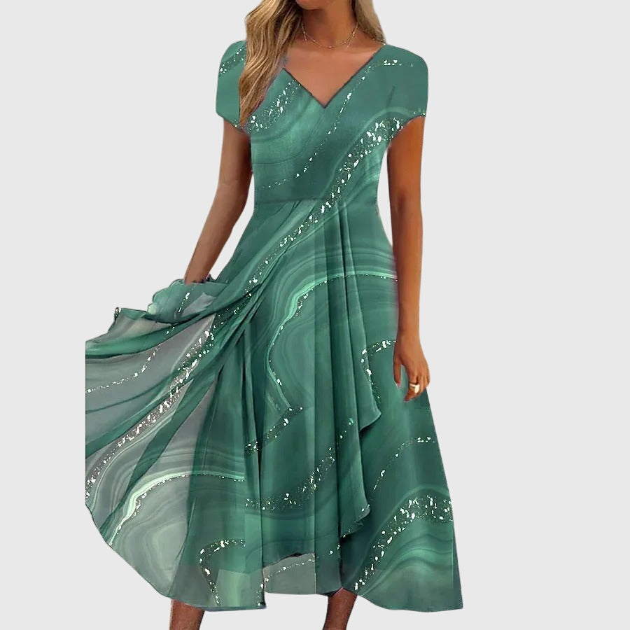 Women's Midi Dress V-neck