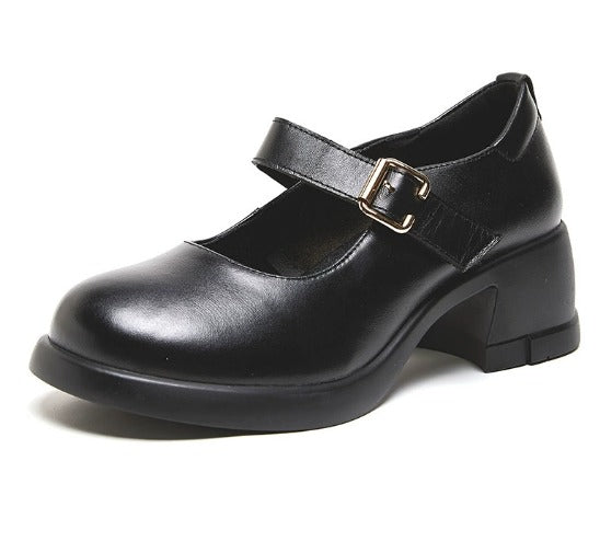 Mary Jane da donna in pelle