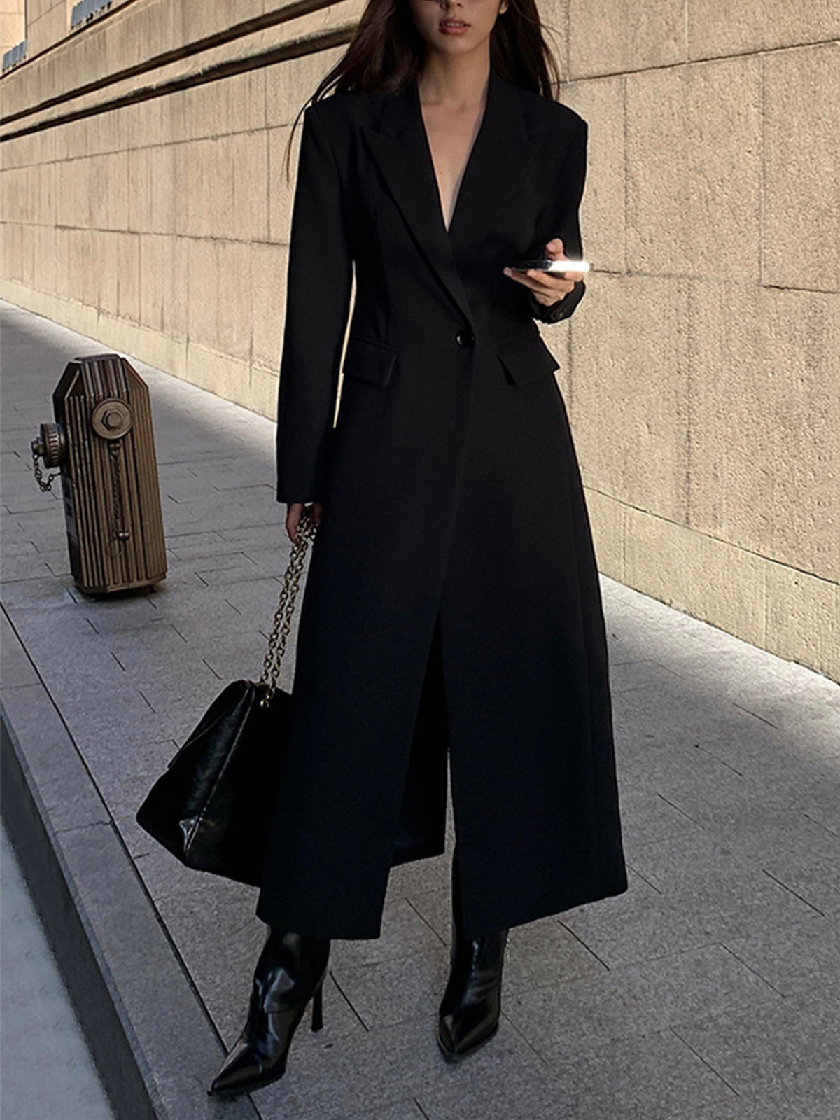 Women's Long Coat Timeless Cut Everyday Elegance