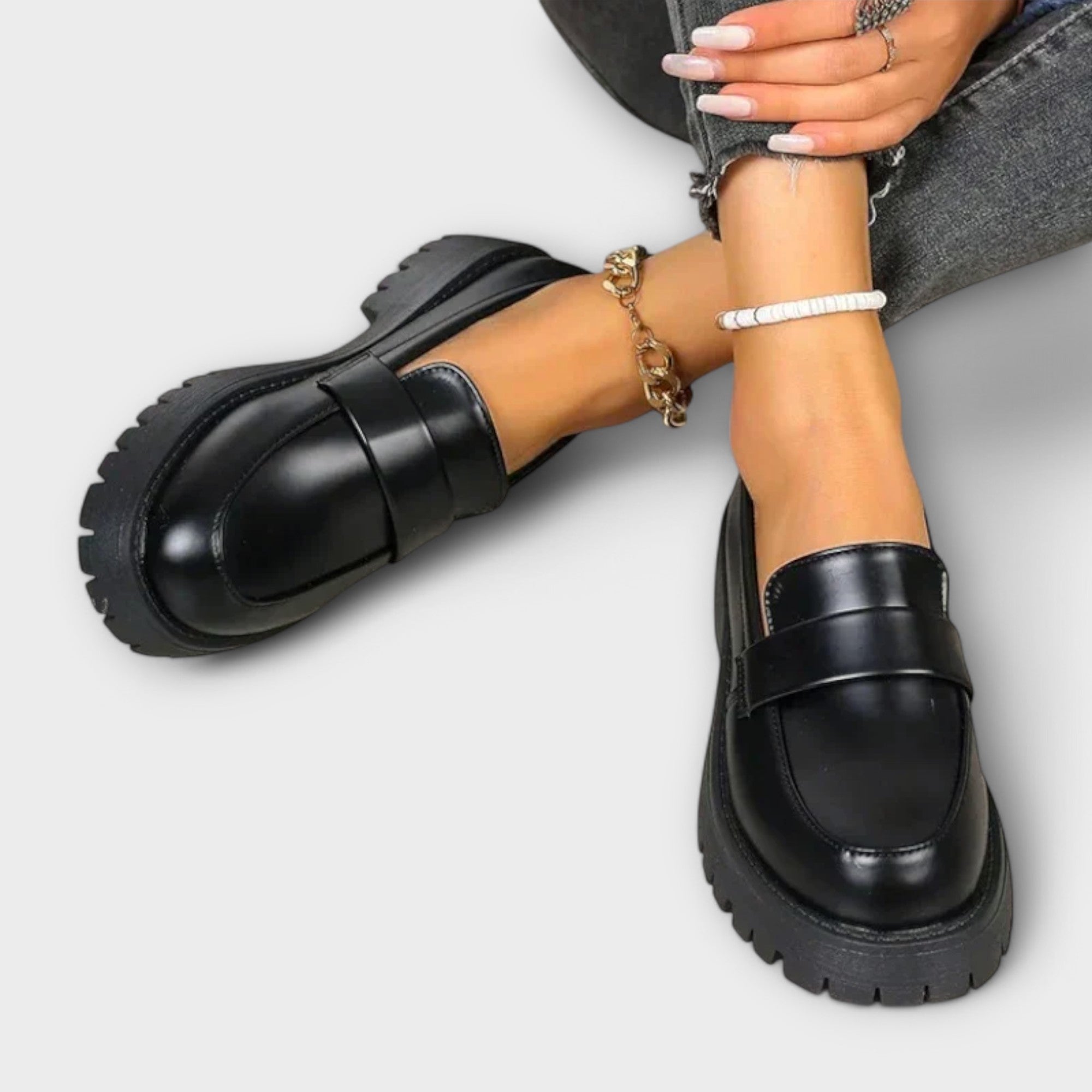 Mocasines para mujer con soporte ortopédico