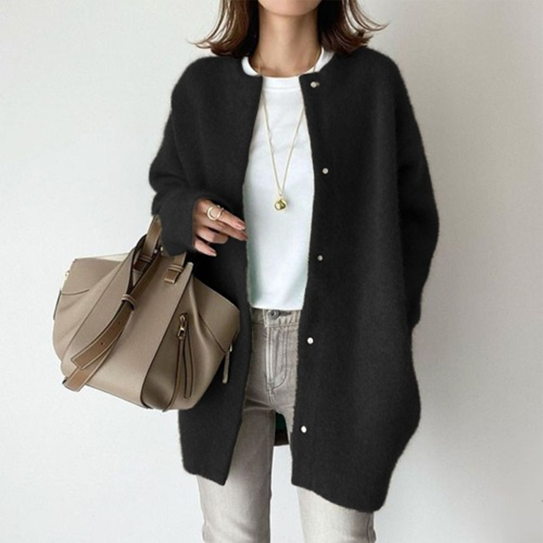 Cardigan lavorato a maglia lungo da donna