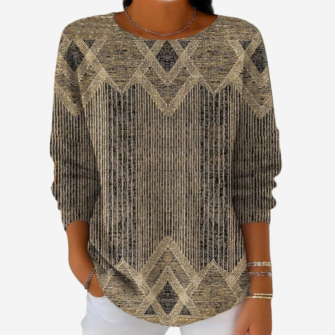 Women's Sweater vertical stripe pattern