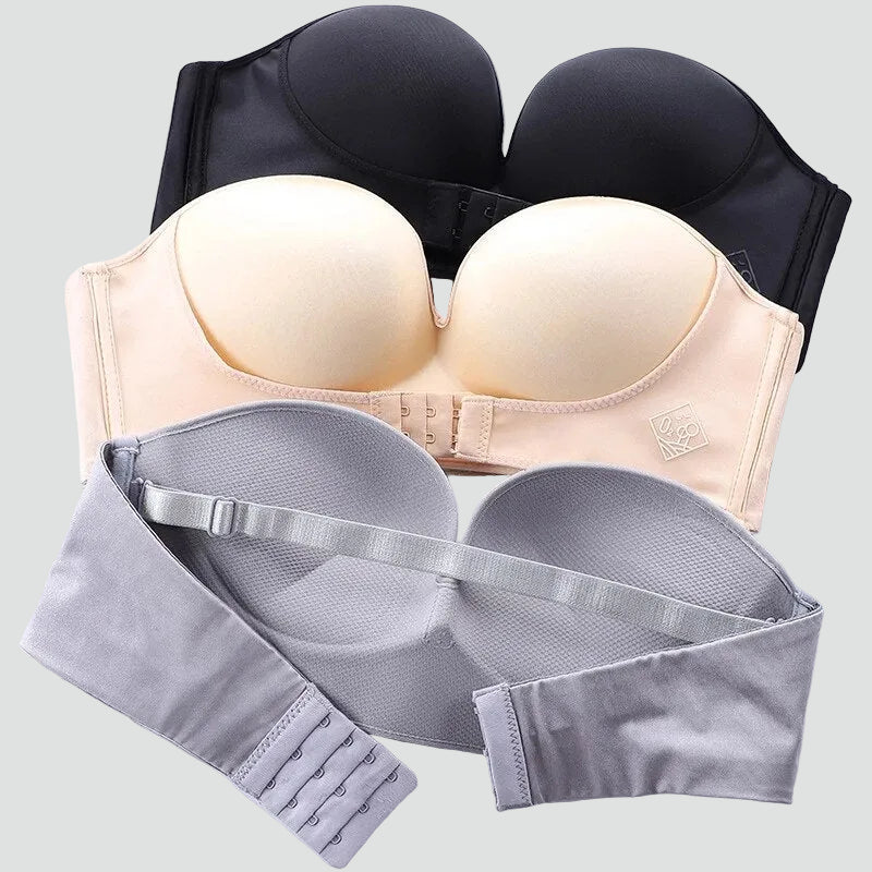 Sujetador push-up adhesivo sin tirantes para mujer, ideal para vestidos