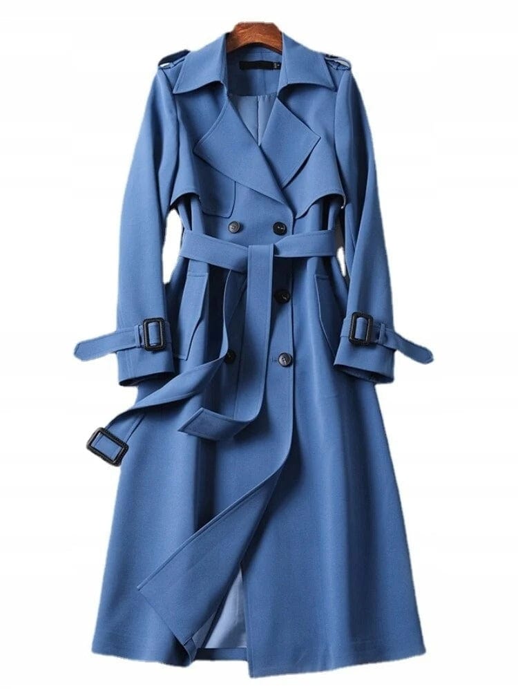 Women's Trench Coat Vintage-Inspired Statement Details