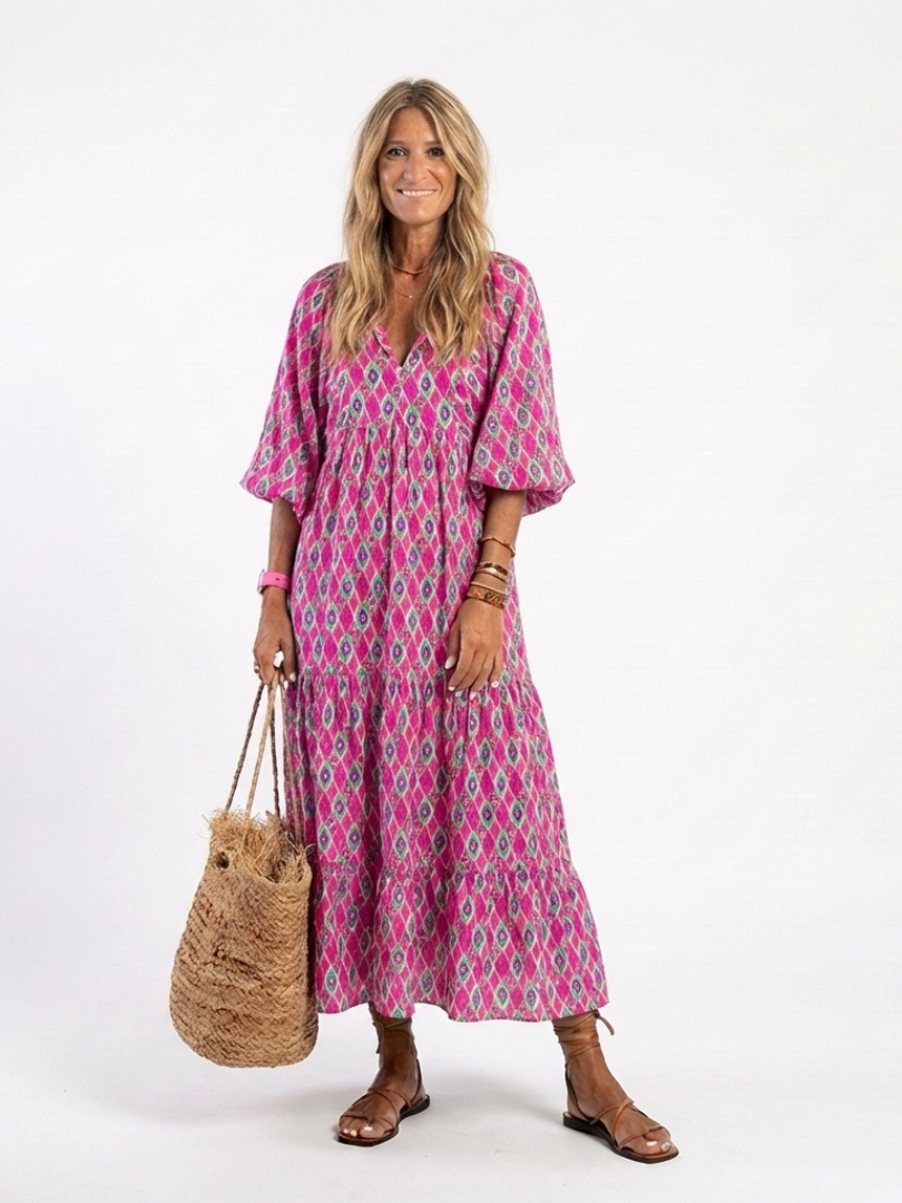 Women's Midi Dress V-neck