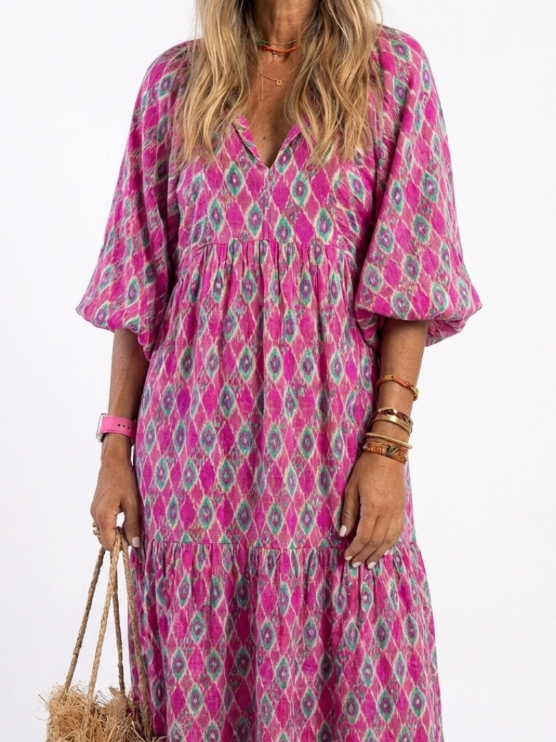 Women's Midi Dress V-neck